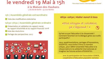 Permalien vers:Invitation Assemblée Générale d’ESSENTIEL 2017 Permalien vers:Invitation Assemblée Générale d’ESSENTIEL 2017